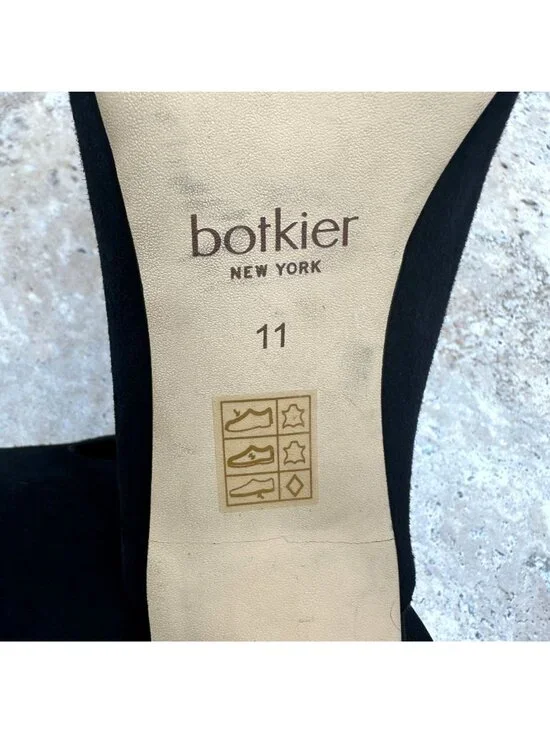 Botkier NY Black Leather Mule Heels Emily Size 11M Open Toe Slip On Sandals - Picture 6 of 10